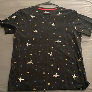medium shirt with astronauts and space design